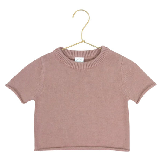 Knit Short Sleeve Tee | Mauve