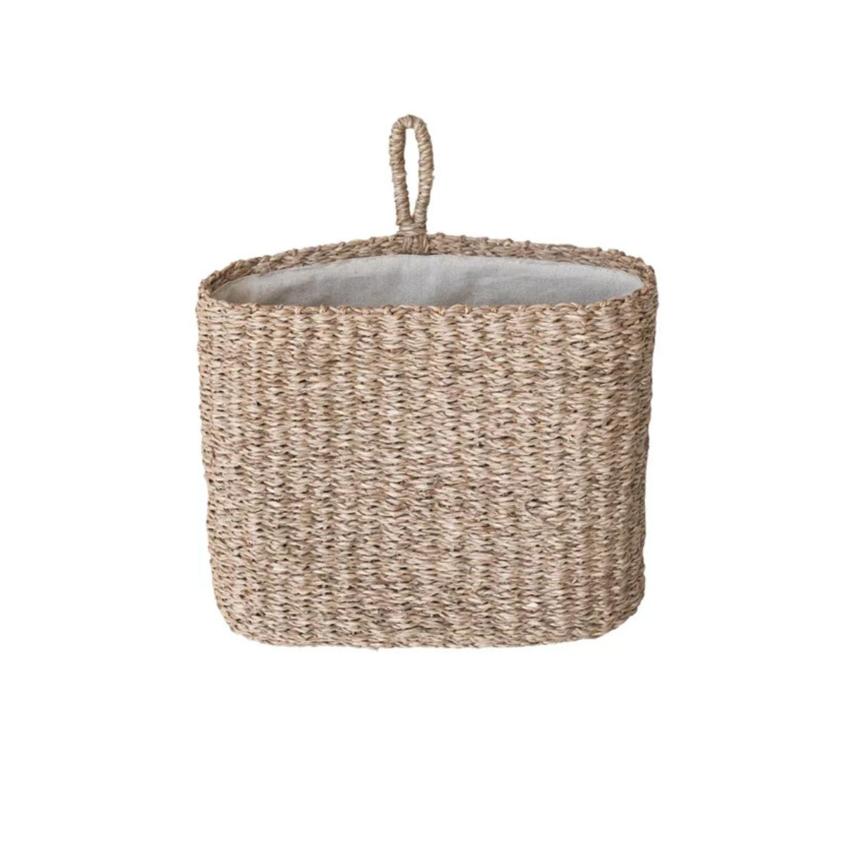 Woven Seagrass Wall Basket