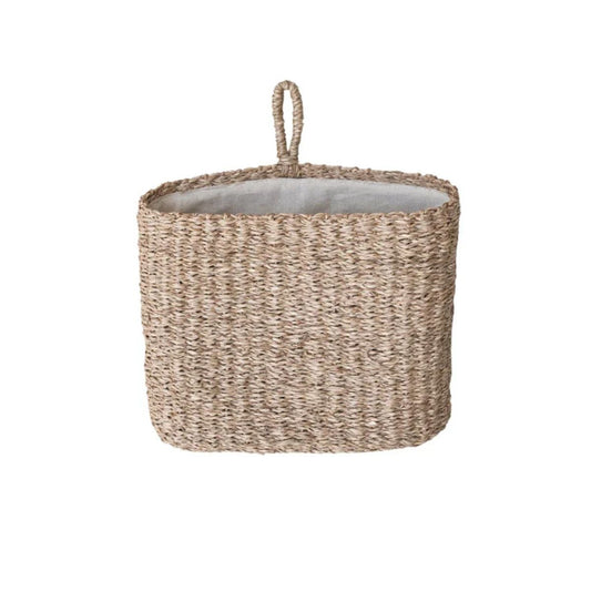 Woven Seagrass Wall Basket