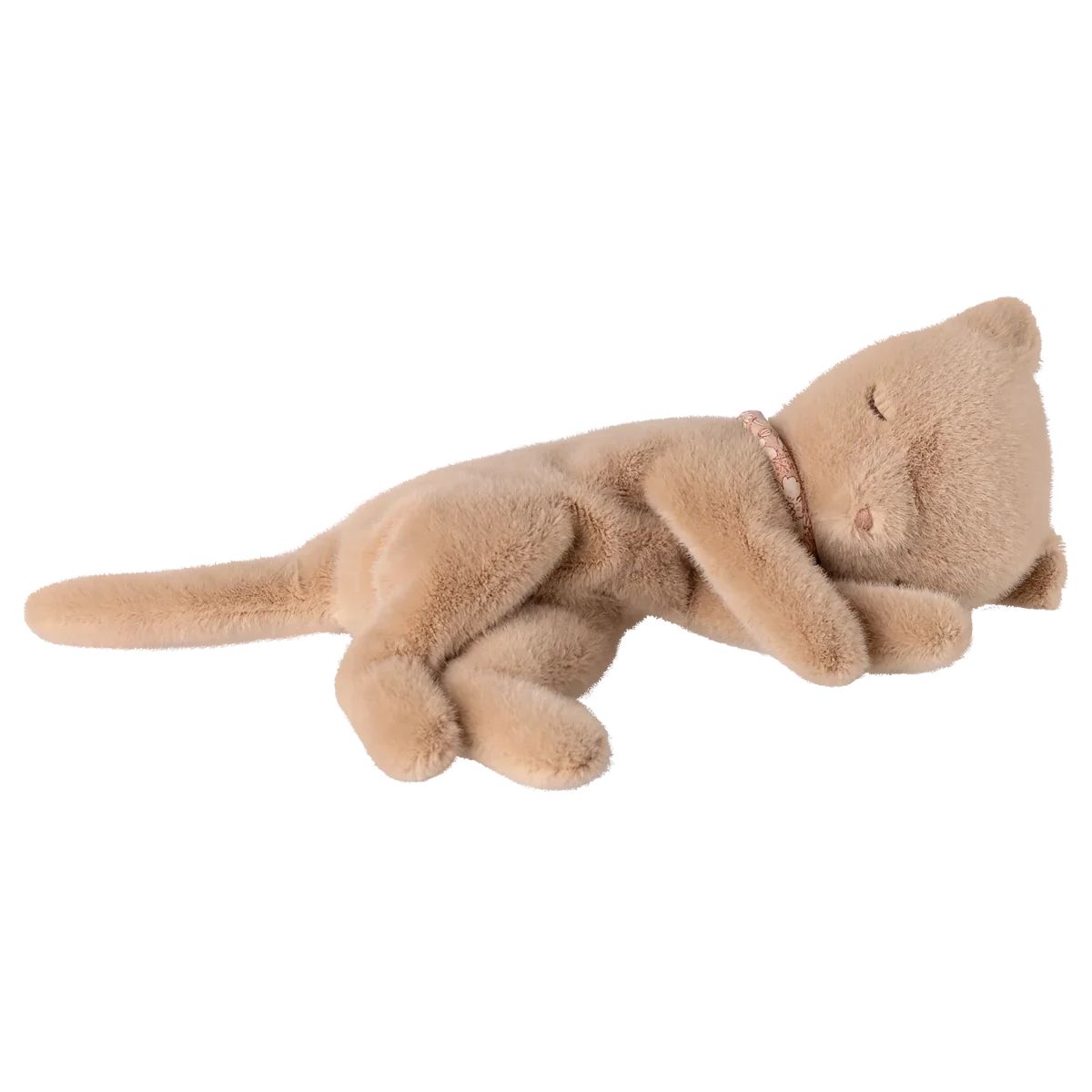 Sleeping Kitten Plush | Cream Peach