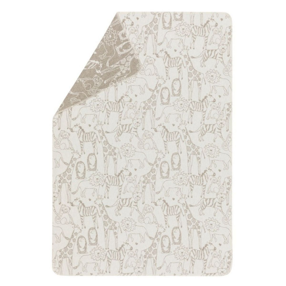 Safari Friends Baby Blanket | Cream & Beige