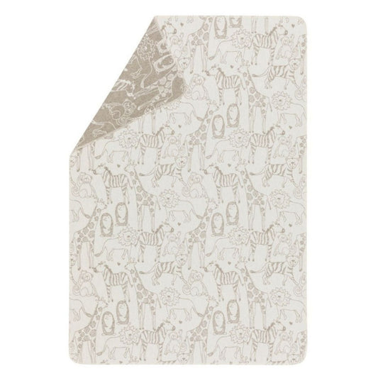 Safari Friends Baby Blanket | Cream & Beige