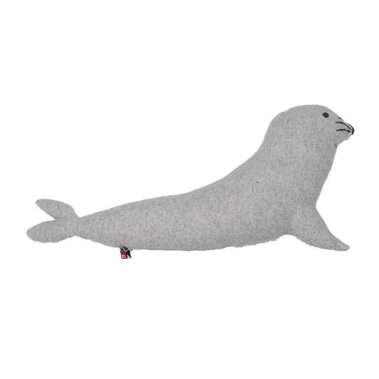 Seaside Seal Decorative Cushion | Grey & Blue