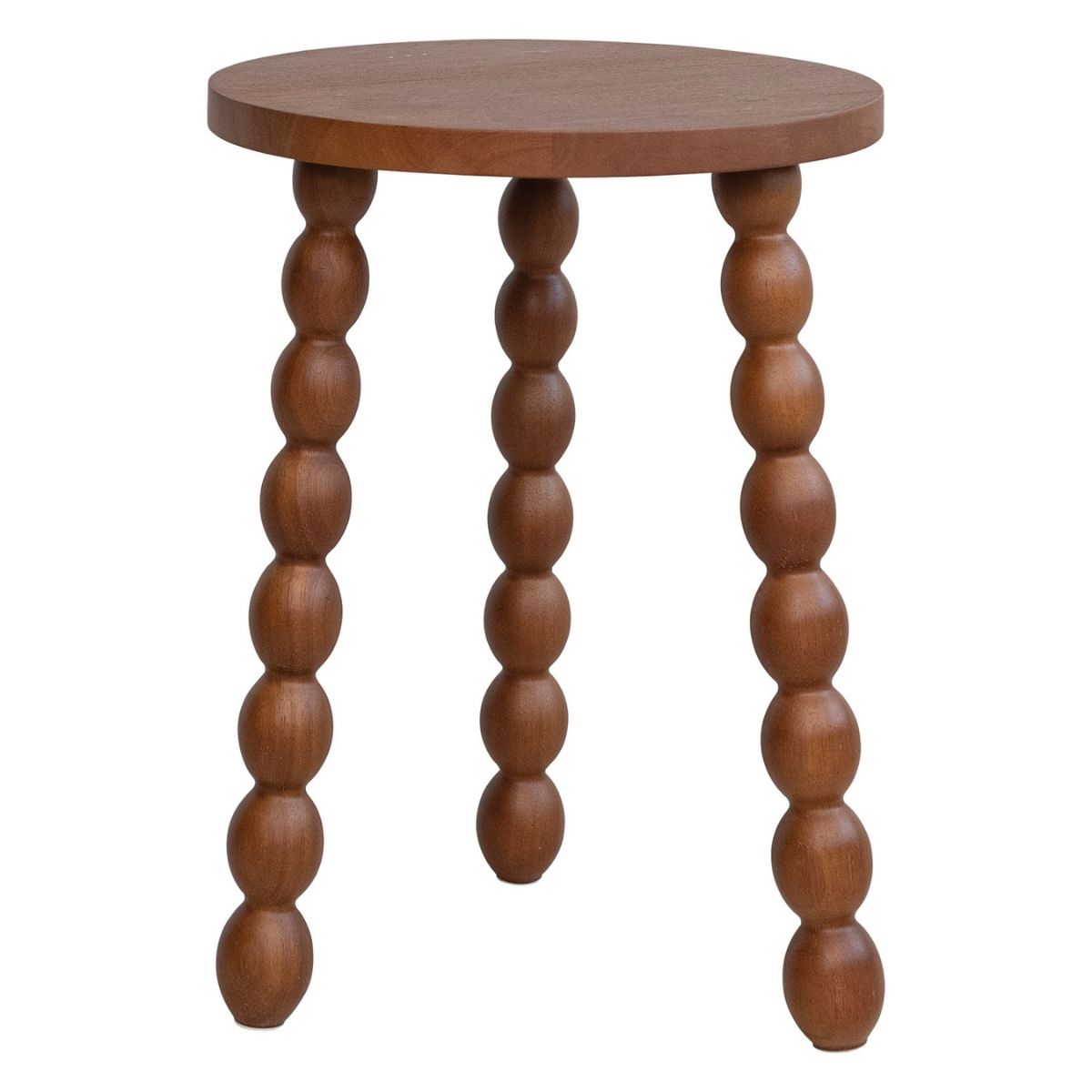 Brushed Rubberwood Table with Turned Legs