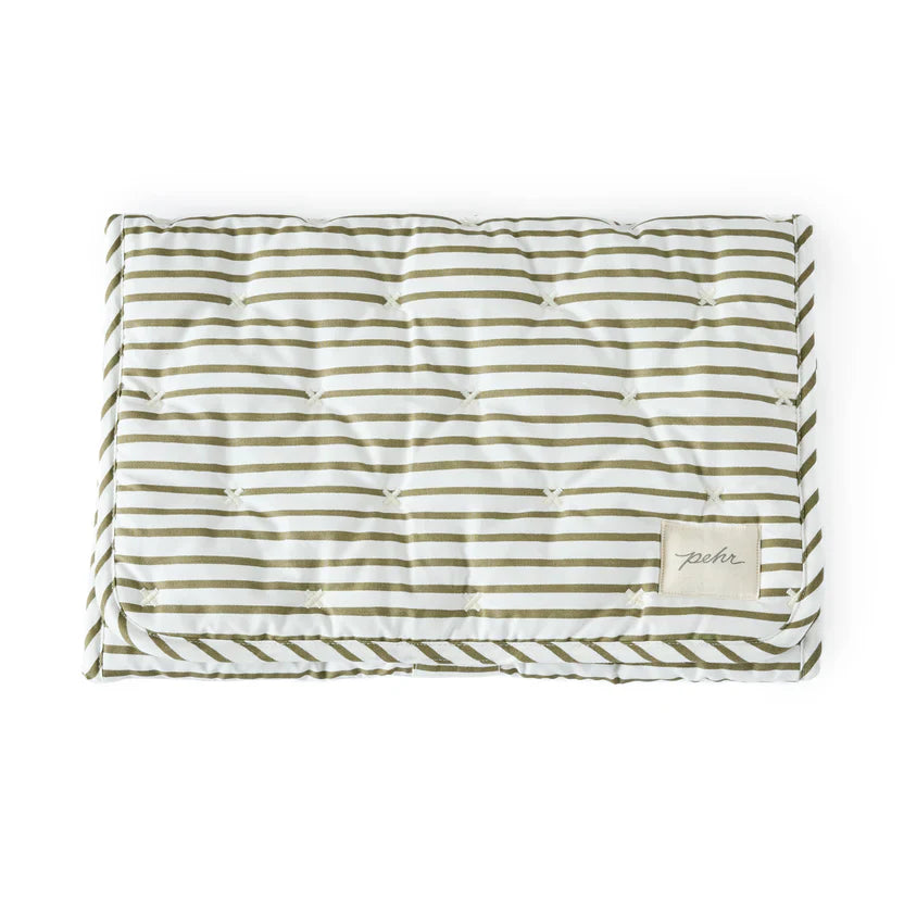 Portable Striped Changing Pad