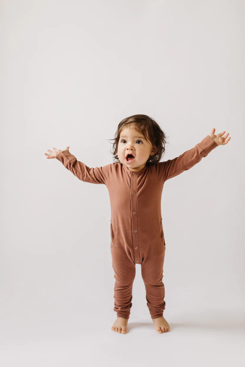 Essentials Cotton Romper | Soft Clay