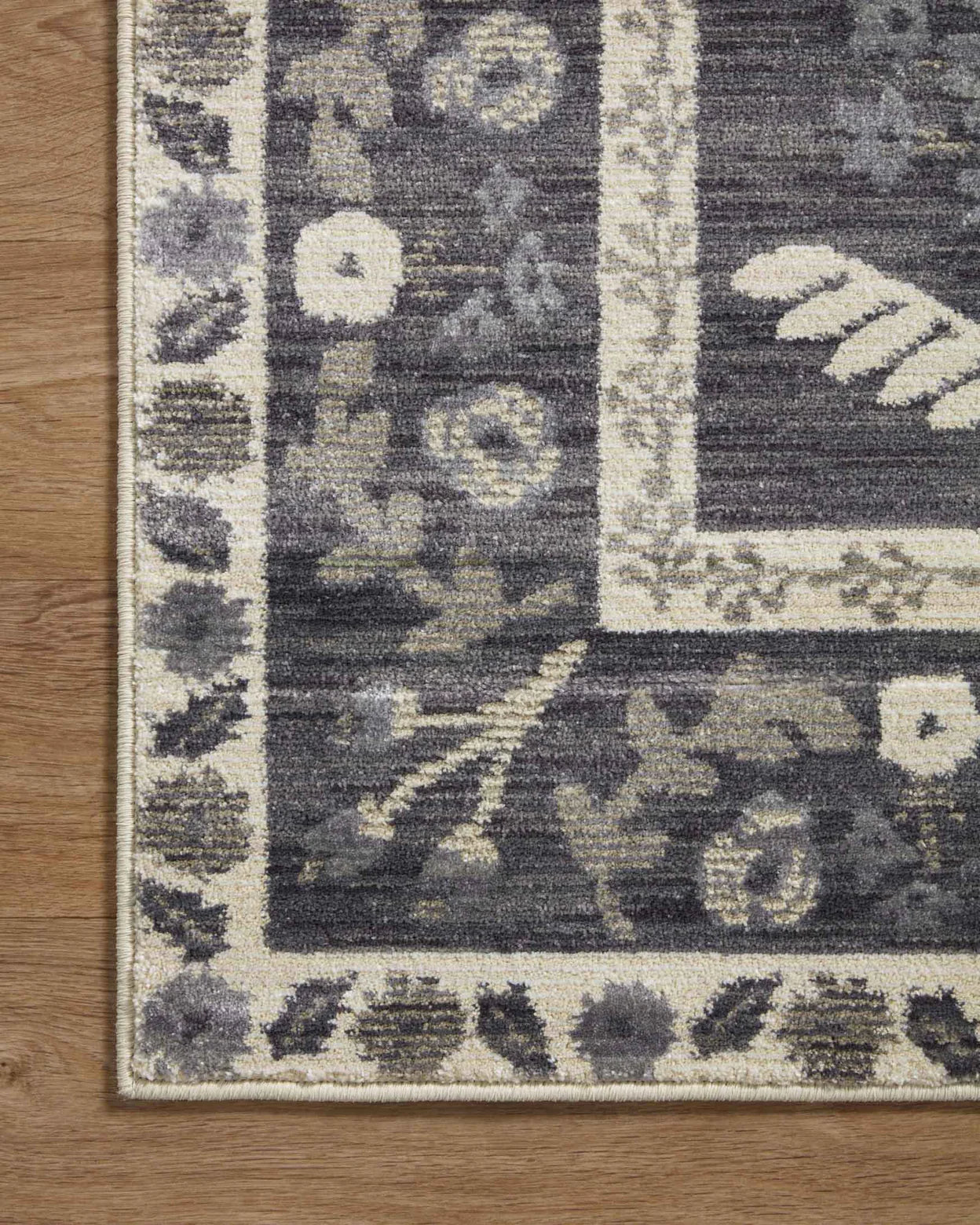 Fiore RP Florence Rug | Charcoal & White