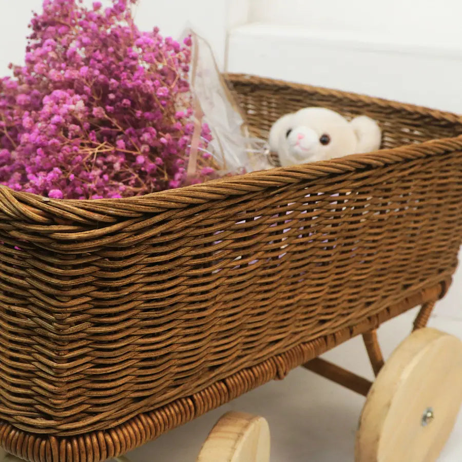 Woven Wicker Wagon