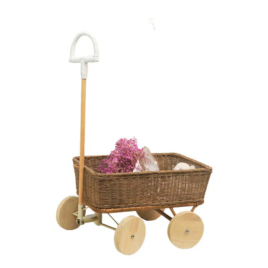 Woven Wicker Wagon