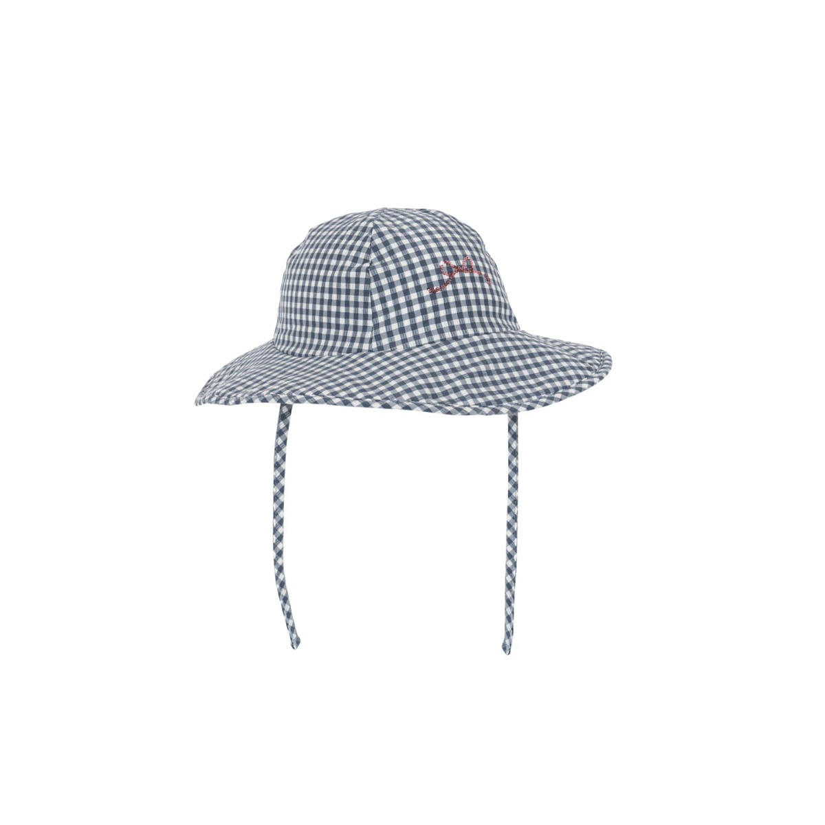 Soline Checkered Sun Hat | Vintage Indigo