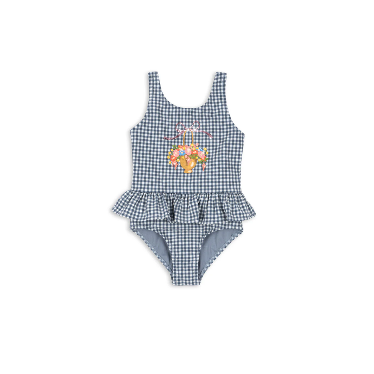 Soline Checkered Swimsuit | Vintage Indigo