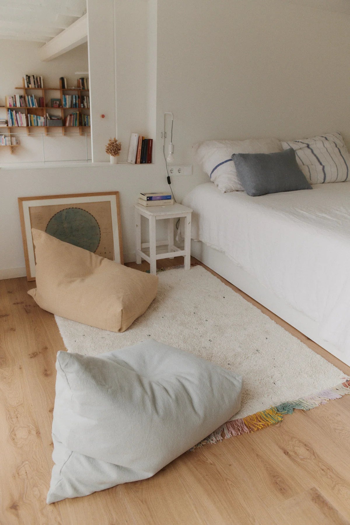 Cleo Pouf | Natural Stripe