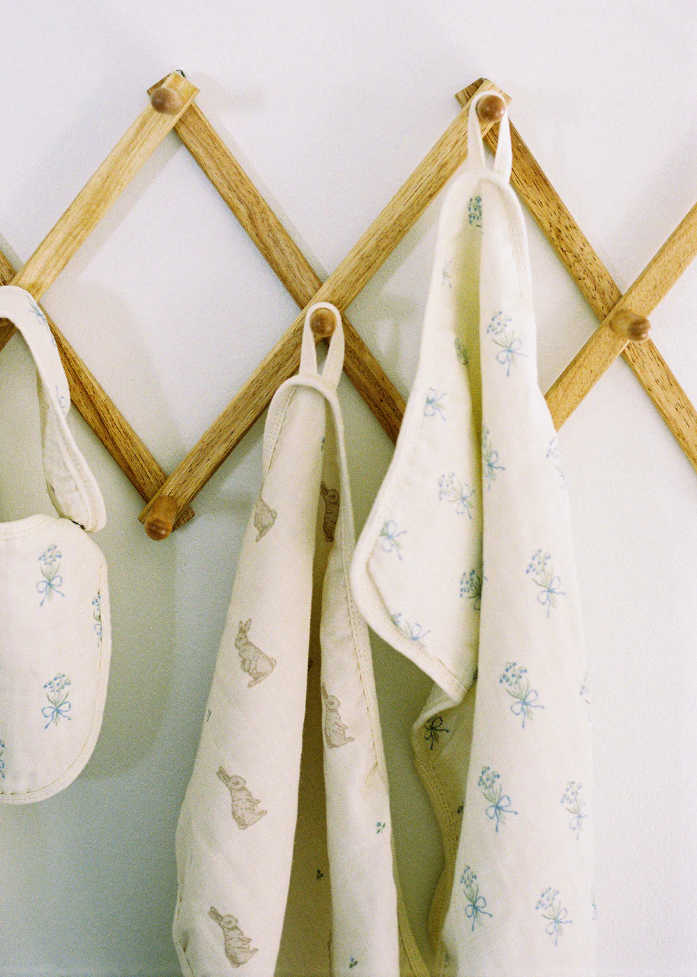 Muslin Burp Cloths | Bunny & Lily of the Valley