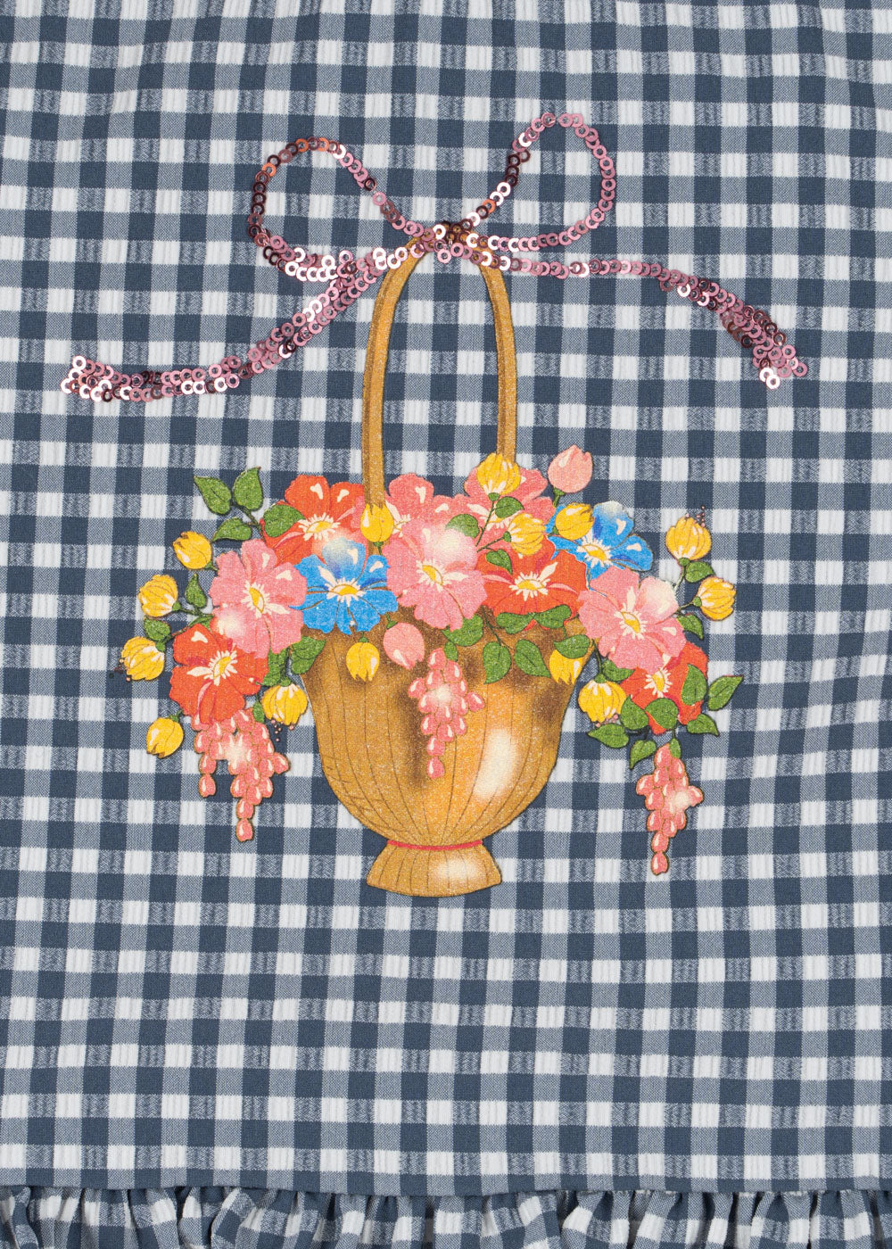 Soline Checkered Swimsuit | Vintage Indigo