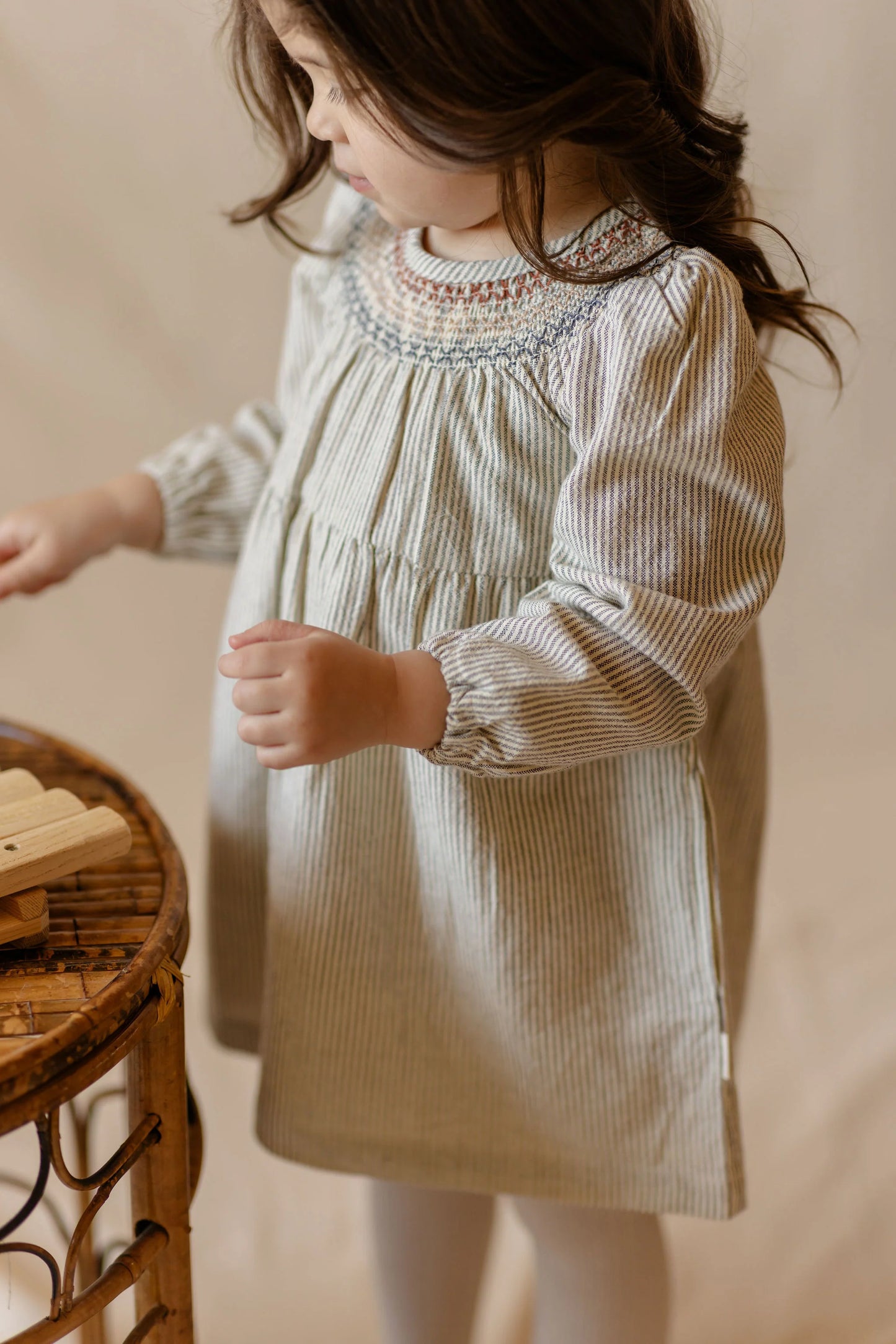 Railroad Smocked Dress