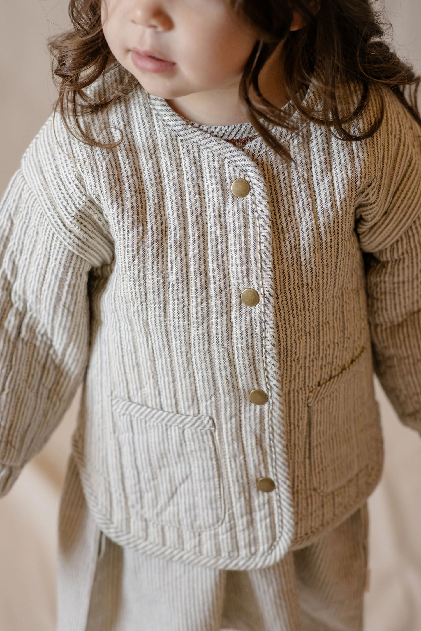 Railroad Stripe Quilted Jacket