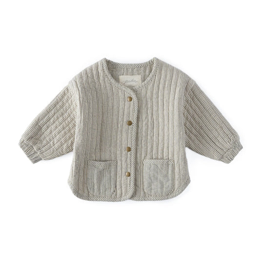 Railroad Stripe Quilted Jacket