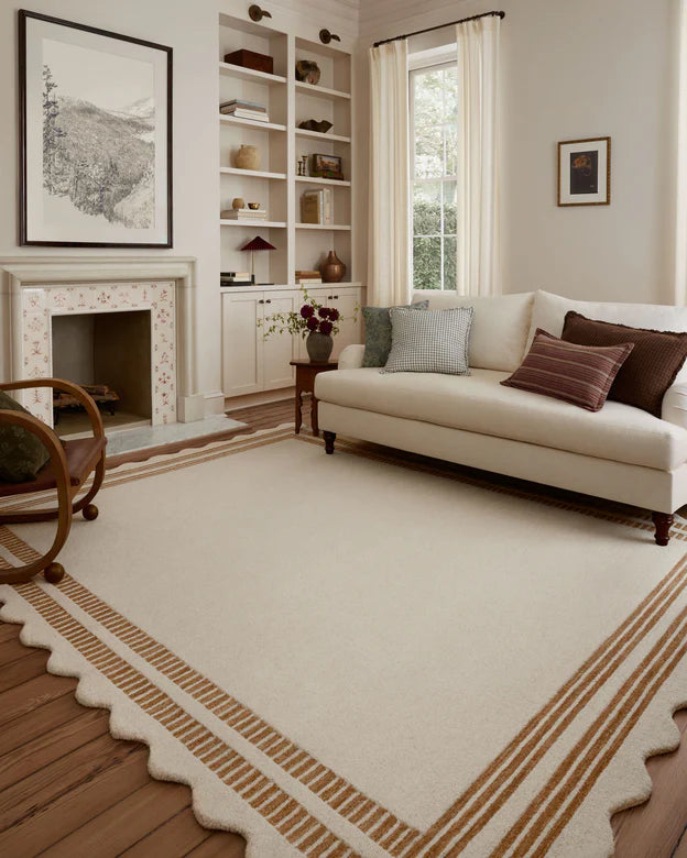 Scottie Rug | Ivory & Rust