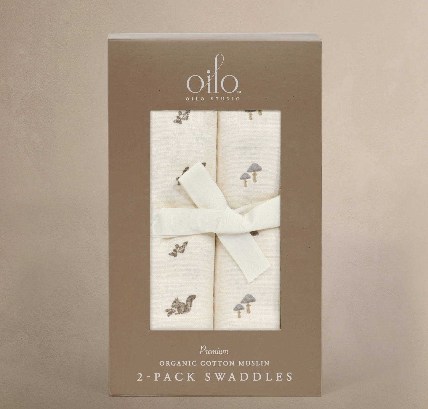 "Mushrooms & Squirrels" Muslin Swaddles