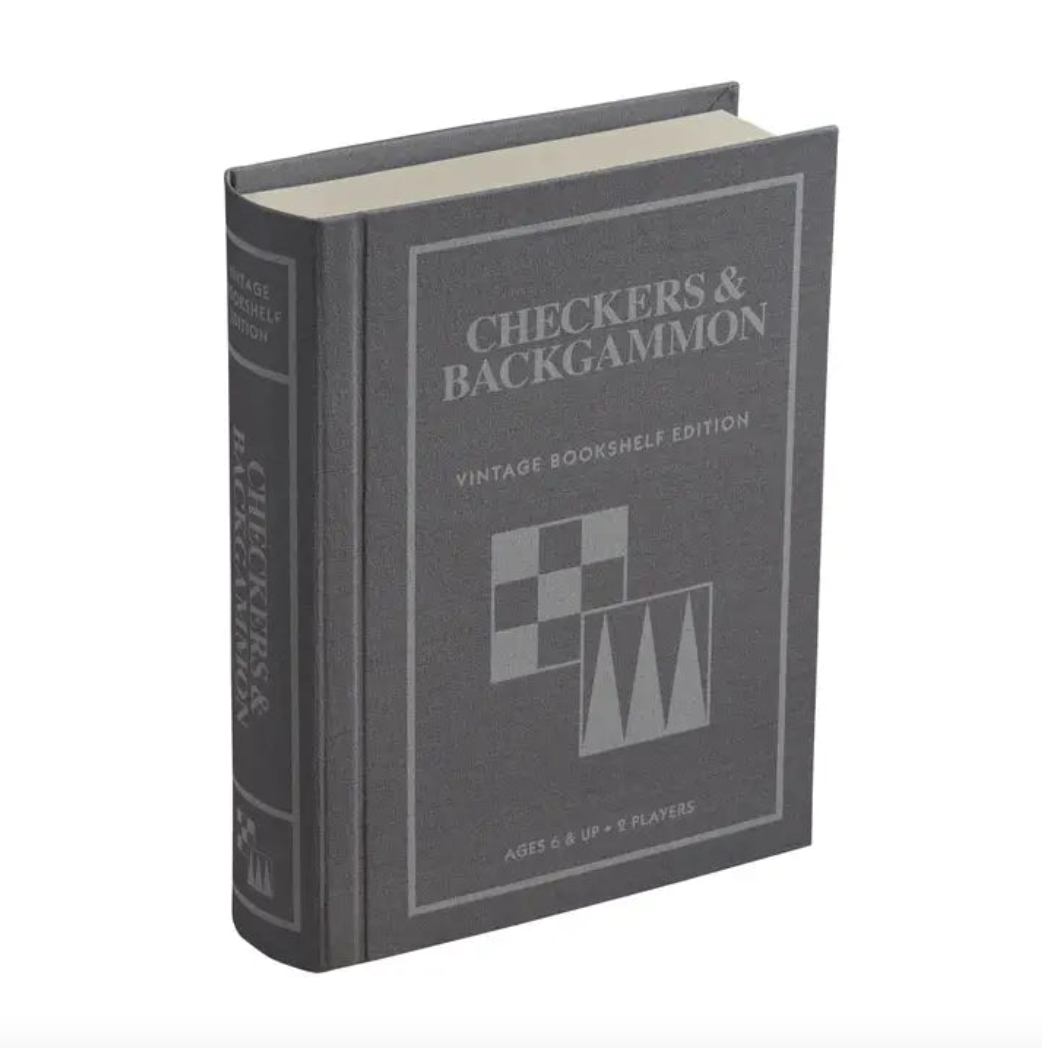 Bookshelf Board Game | Checkers & Backgammon
