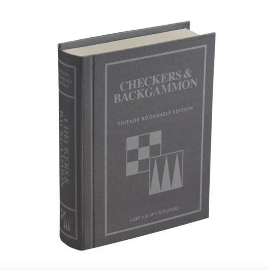Bookshelf Board Game | Checkers & Backgammon