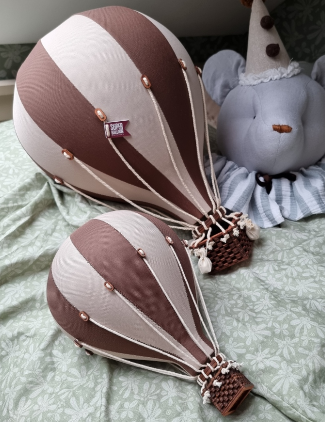 Hot Air Balloon | Light Brown & Dark Brown