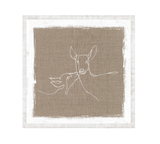 Cottage - Single Line Doe and Fawn