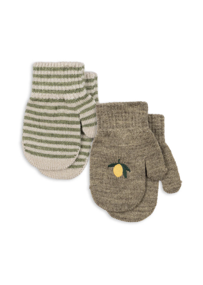 2 Pack Filla Mittens | Lemon & Stripe