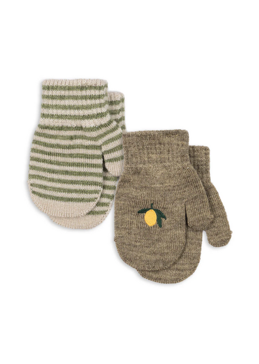 2 Pack Filla Mittens | Lemon & Stripe