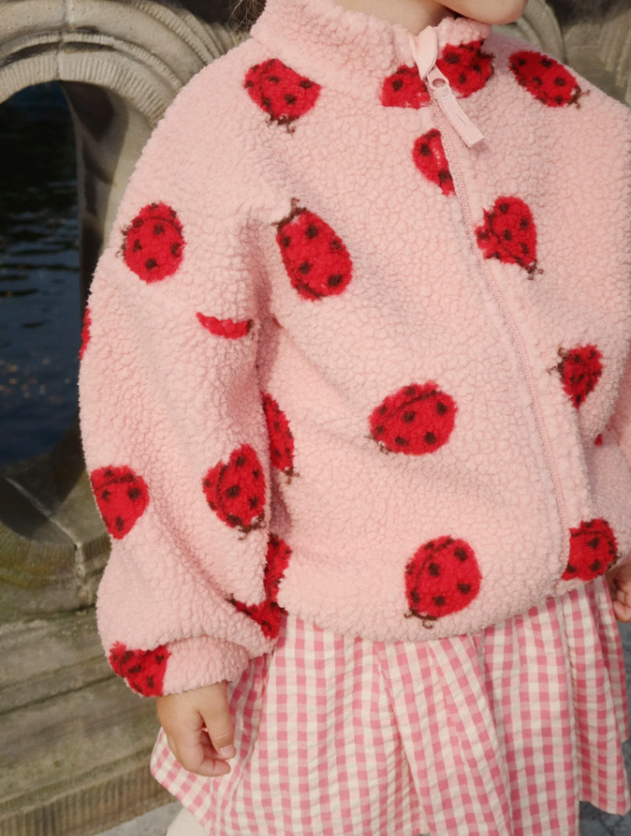 Jody Teddy Jacket | Lady Bug Pink