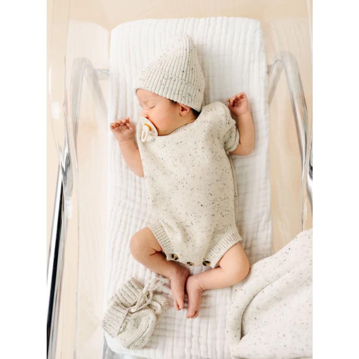 Knit Onesie | Cream Speckle