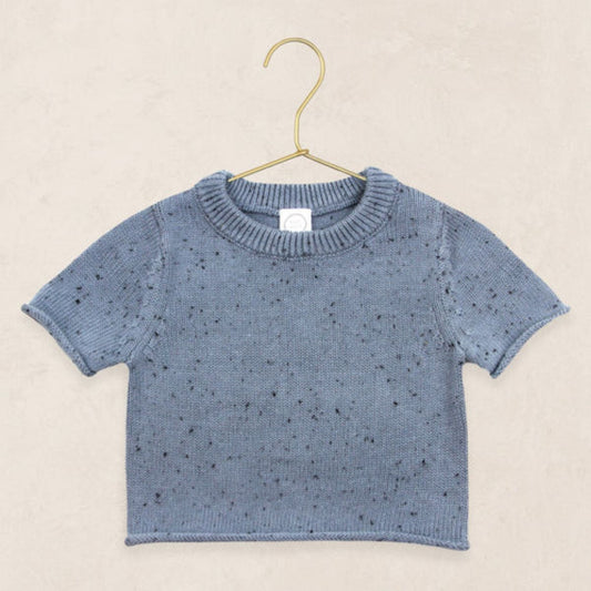 Knit Short Sleeve Tee | Cadet Speckle