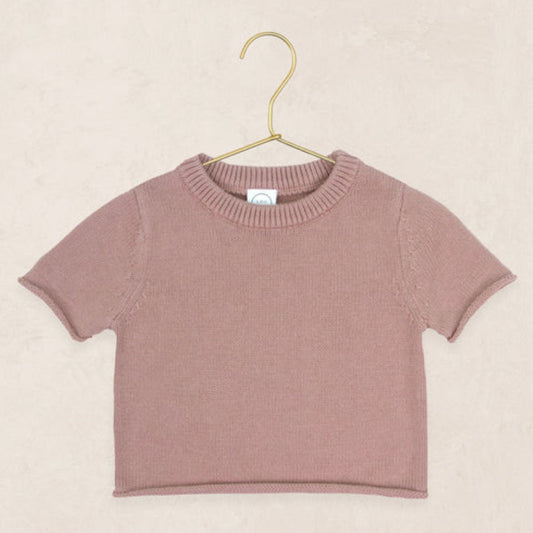 Knit Short Sleeve Tee | Mauve
