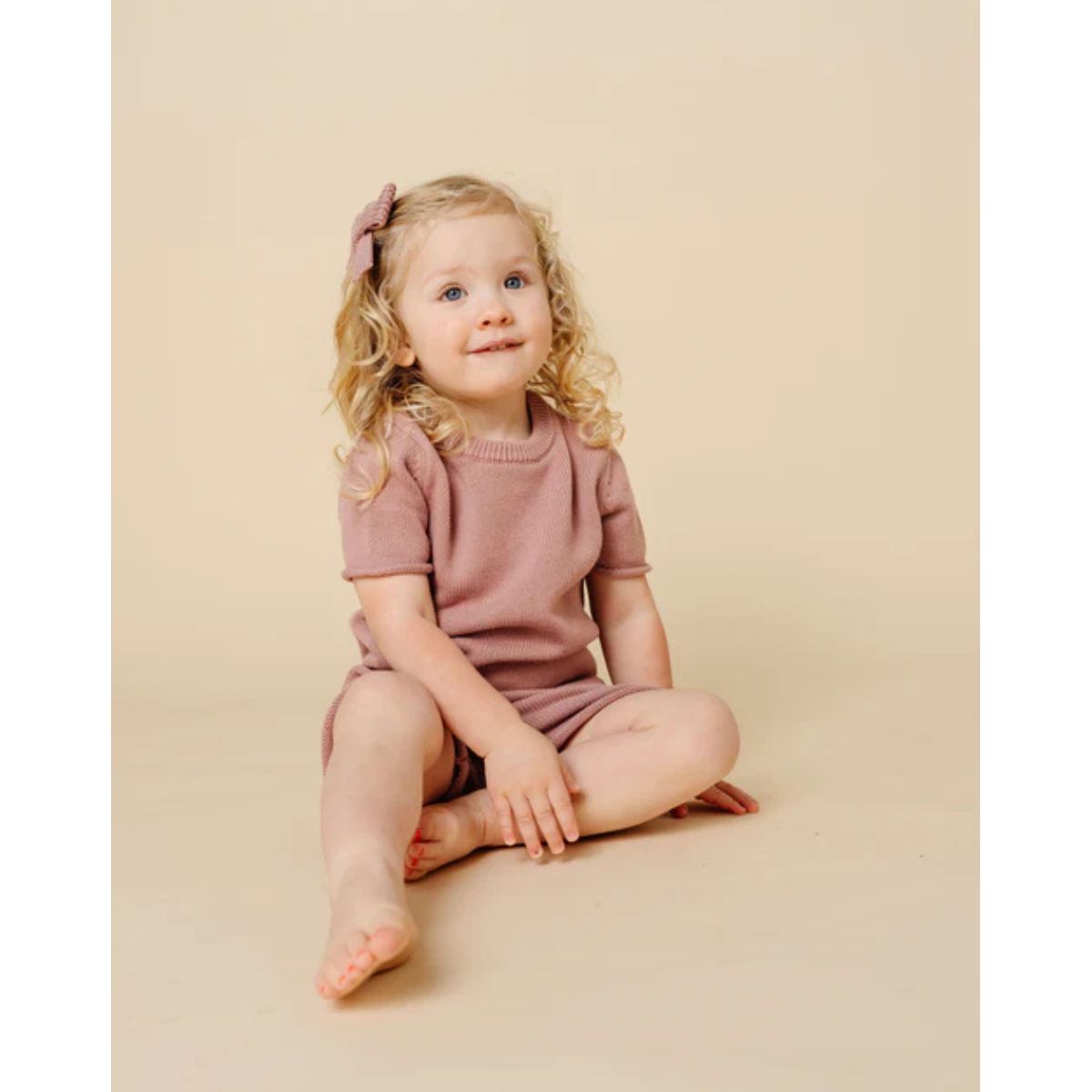 Knit Short Sleeve Tee | Mauve