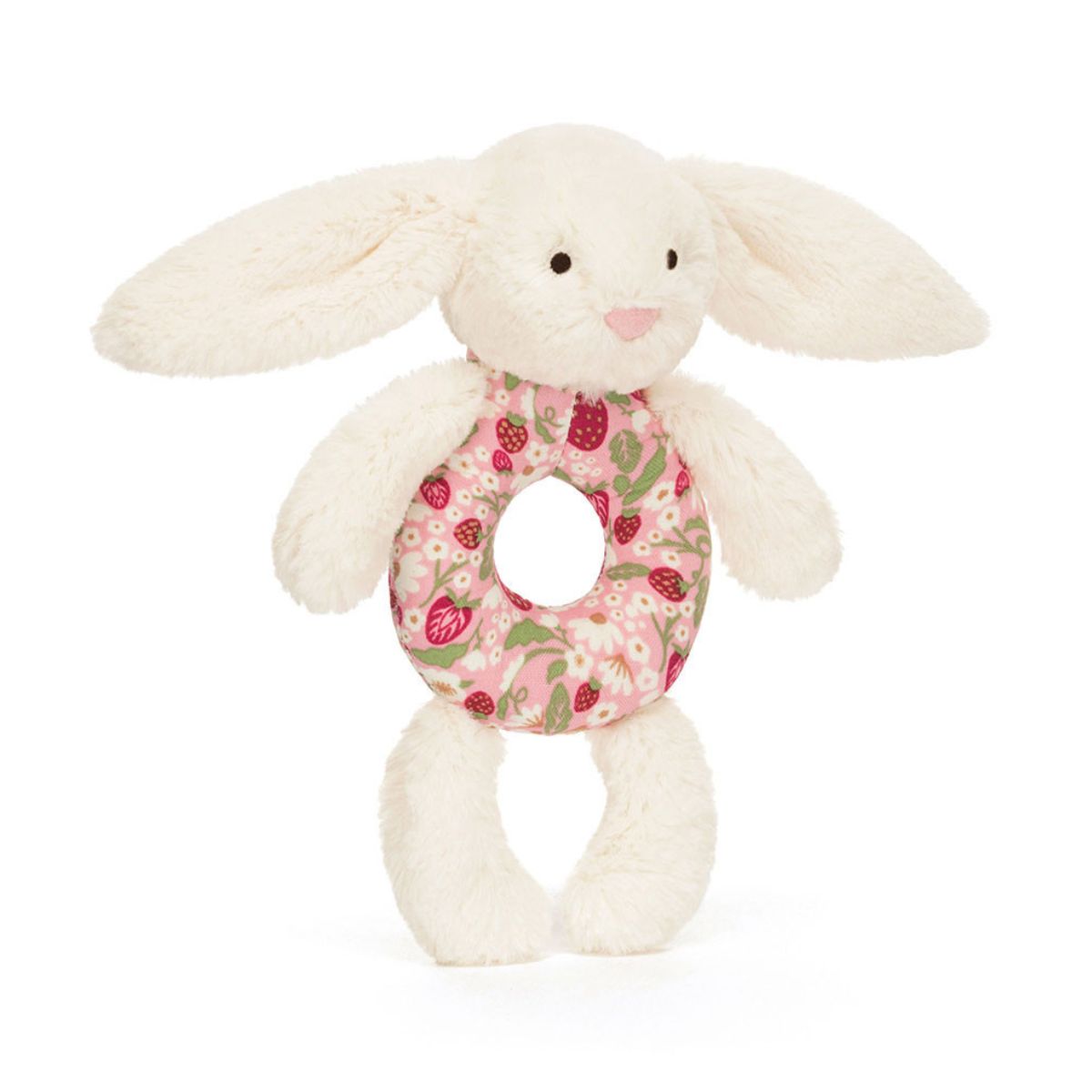 Blossom Cream Bunny 'Berry' Ring Rattle