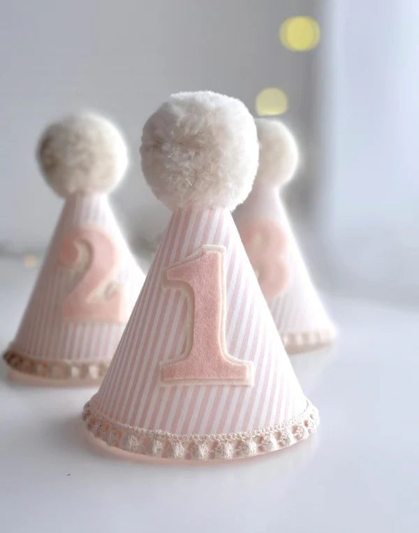 Striped Linen Party Hat