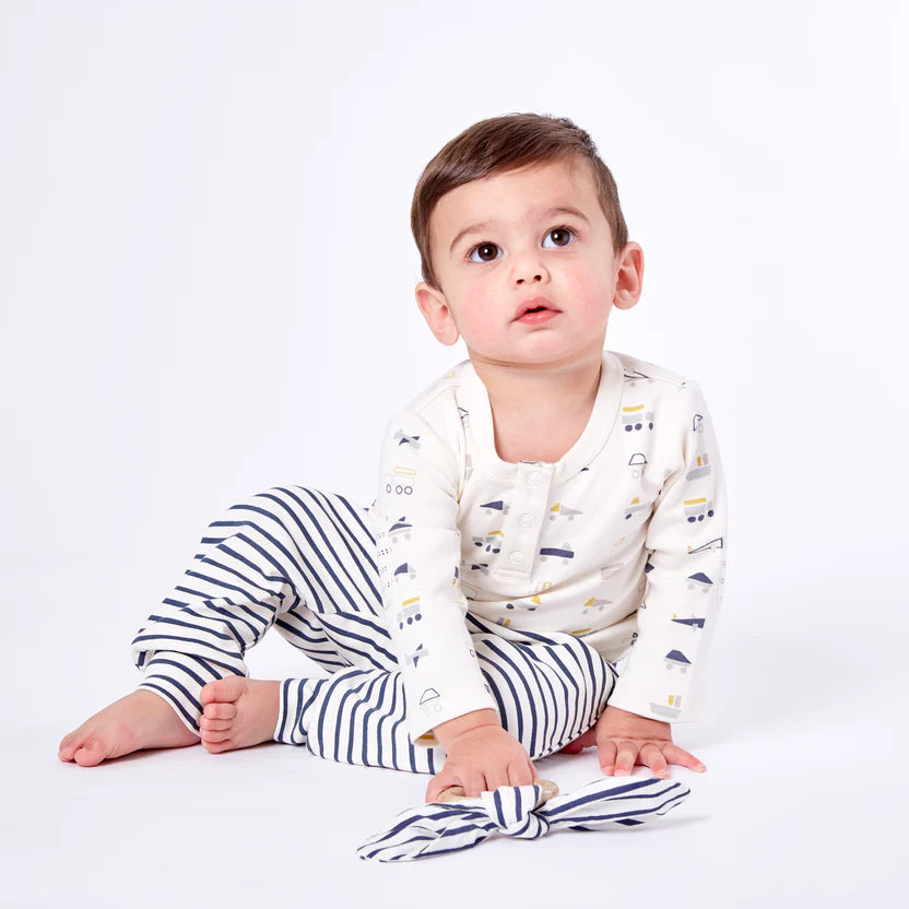 Harem Pants | Stripes Away Ink Blue