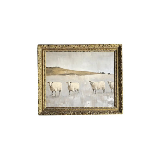 Muted Sheep Field Artwork