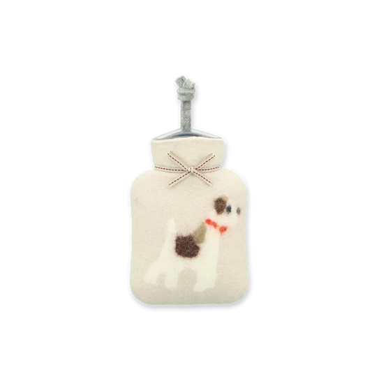 Mini Hot Water Bottle | White Jack Russel