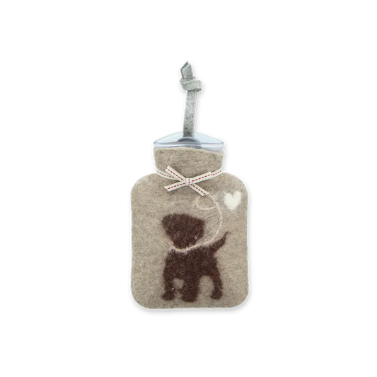 Mini Hot Water Bottle | Grey Puppy