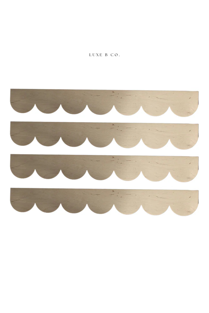 Raw Wood Scalloped Trim | 2 lengths