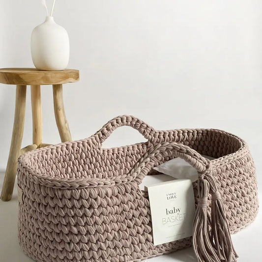 Avaline Baby Basket/Bassinet | Warm Taupe