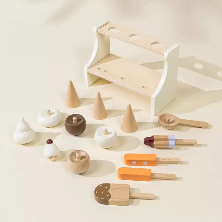 Wooden Ice Cream Set