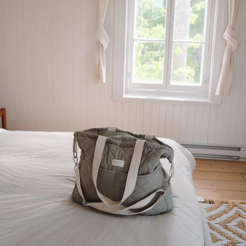 Adjustable Quilted Diaper Bag