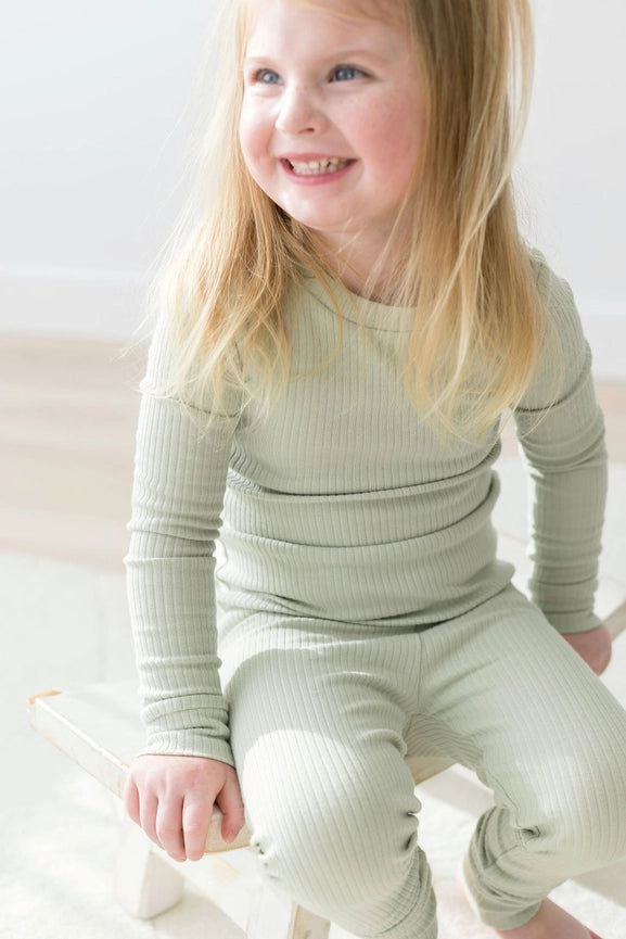 Ribbed Lounge Set | Pistachio
