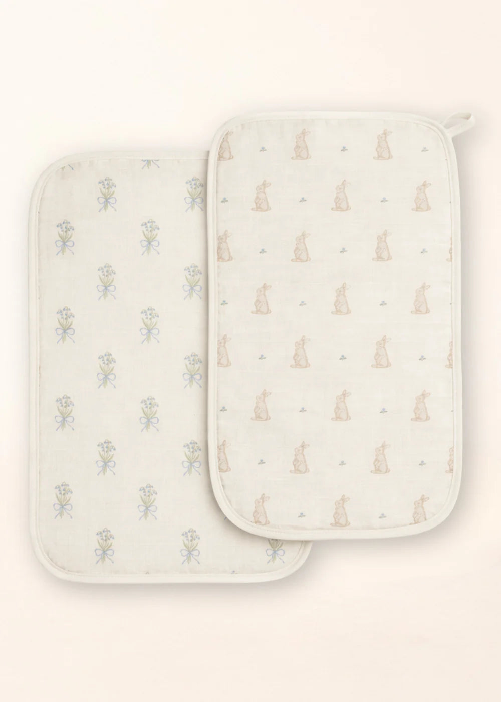 Muslin Burp Cloths | Bunny & Lily of the Valley