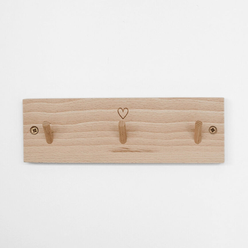 Wooden Heart Hooks