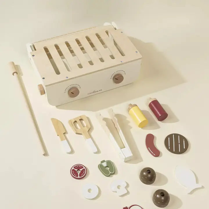 Wooden Barbeque Set
