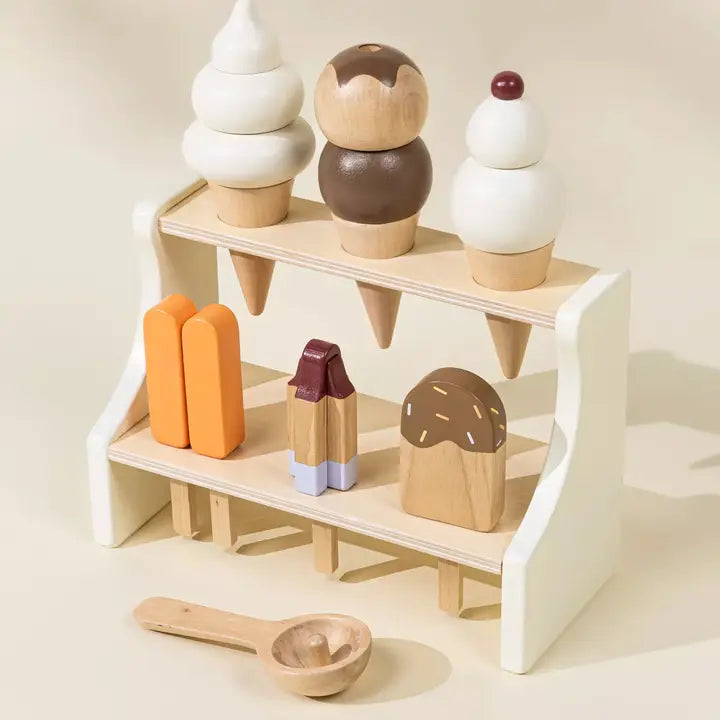 Wooden Ice Cream Set