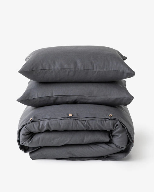 Linen Duvet Cover | Charcoal Grey